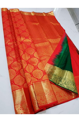 100% kanchipuram pure pattu handloom silk saree