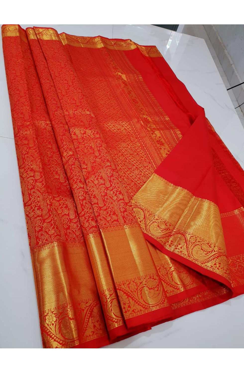 100% kanchipuram pure pattu handloom silk saree