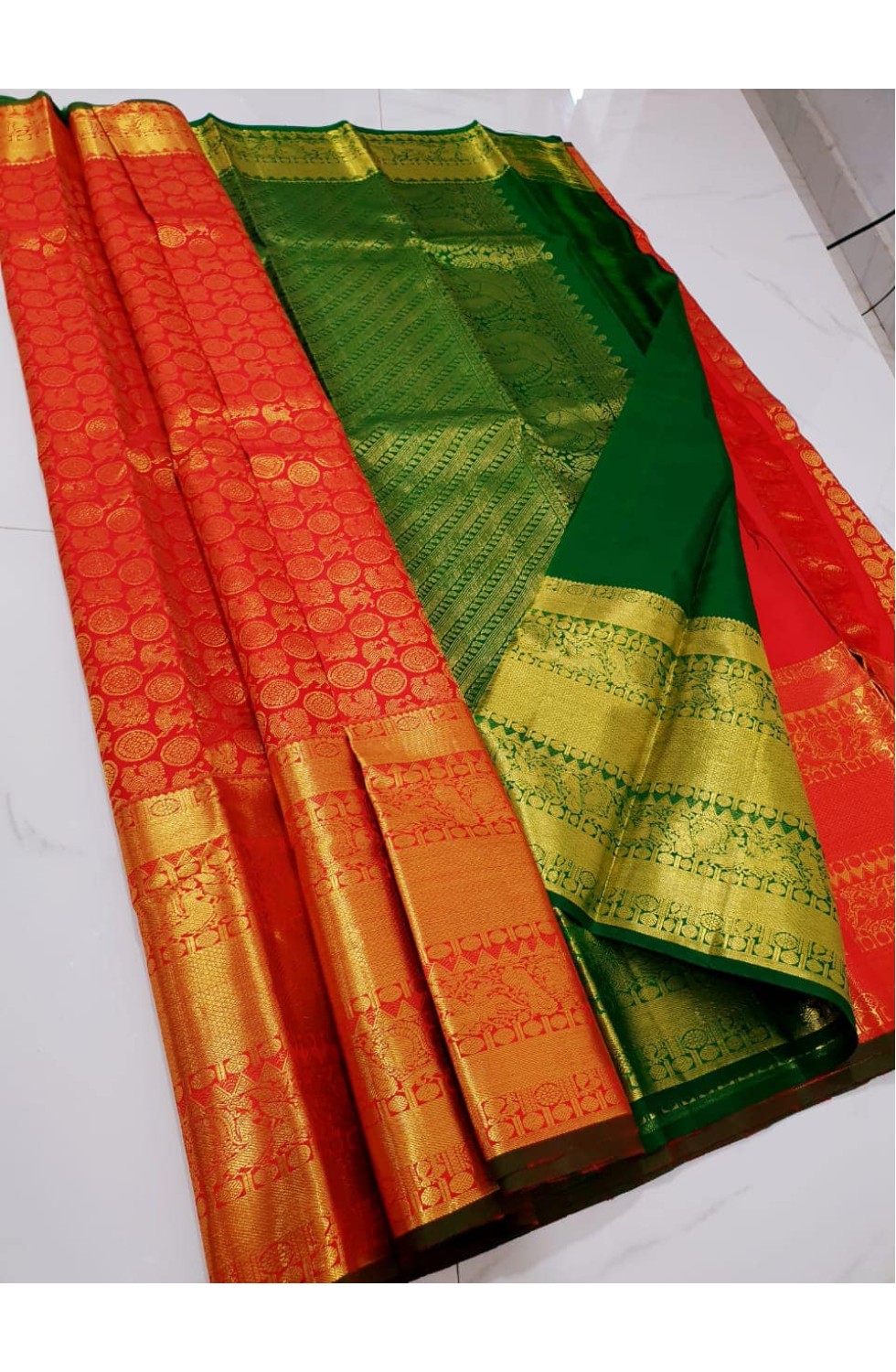 100% kanchipuram pure pattu handloom silk saree